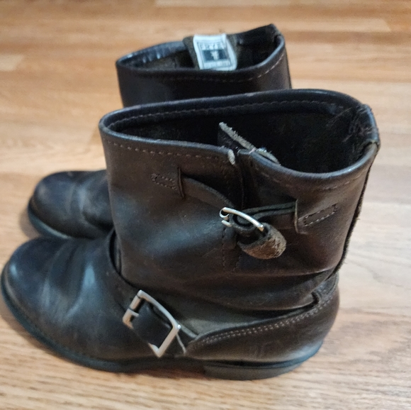 Frye Moto Boots size 6.5/7 - Picture 3 of 6